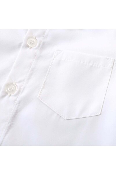 Kidohug Costum elegant baieti, Camasa cu maneca lunga, Pantaloni lungi cu bretele si Papion