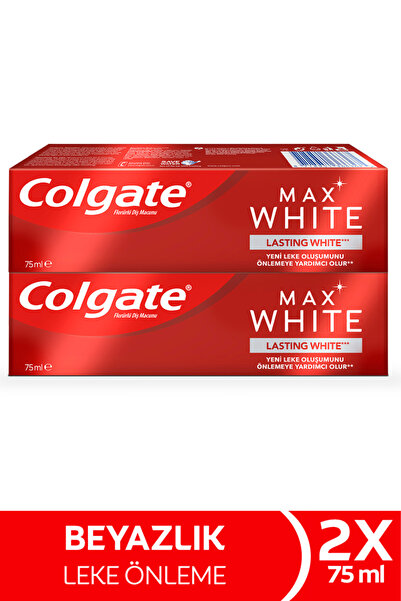Colgate Max White Kalıcı Beyazlık Beyazlatıcı Diş Macunu 75 ml x2 Adet