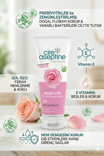CIRE ASEPTINE Krem 75 ml Prebiyotik Gül
