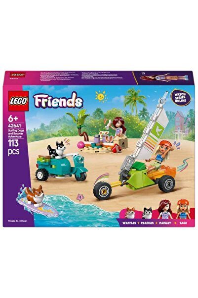 LEGO Prieteni, câini de surf și aventură cu trotineta (42641)