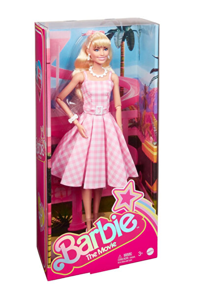 Barbie Papusa Păpușa de colecție Margot Robbie în rochie roz cu imprimeu mode...