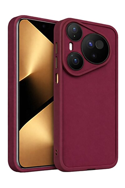 Fenza Huawei Pura 80 Pro VE Pura 80 Pro PLUS Uyumlu Bordo Renkli Mat Silikon ...