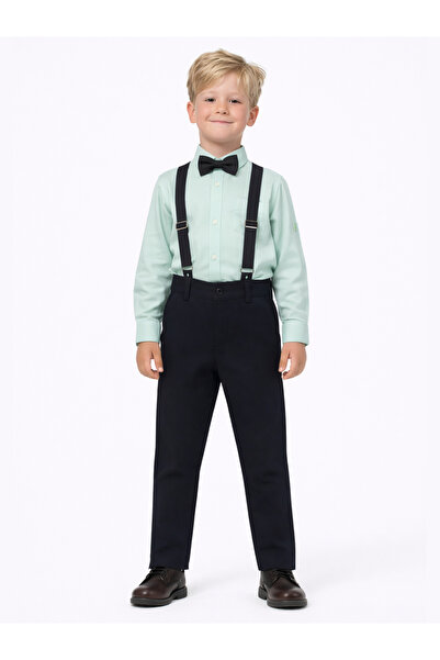 Casabony Set de 4 cămașă și pantaloni și papion și umeraș pentru băieți