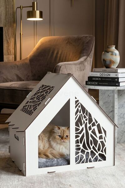 Evene Kedi Evi Kedi Yuvası Kedi Kulübesi Ahşap Kedi Evi Büyük Kedi Evi Model ...