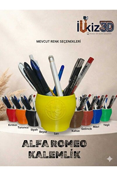 İlkiz3d Alfa Romeo Logo Printed Pen Holder