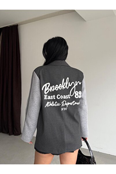 Forever Women's Embroidered Long Sleeve Design Nyc Blazer Jacket