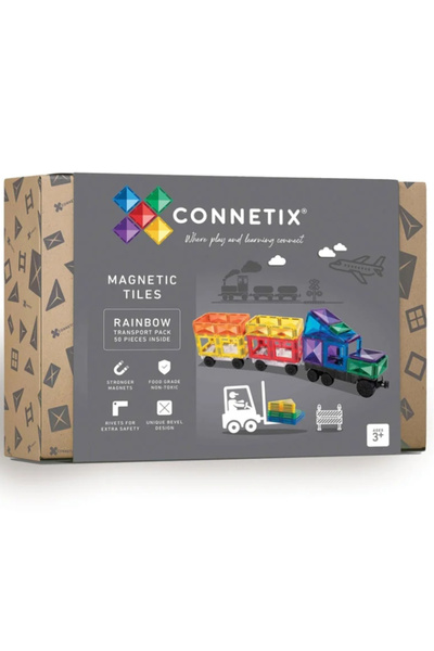 Connetix Pachet de transport Rainbow 50 de bucăți (CT-R-00050-TR)