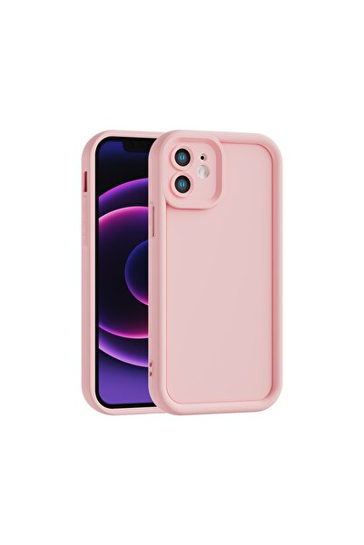 Vissona iPhone 12 MİNİ Uyumlu Kamera Çıkıntılı Mat Silikon Telefon Kılıfı