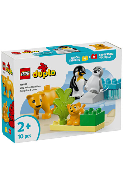 LEGO DUPLO Familii de animale sălbatice Pinguini și lei (10442)