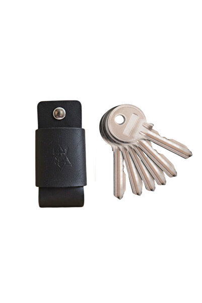 DEER Handmade Wallet Type Keychain - Pueblo Leather - Black