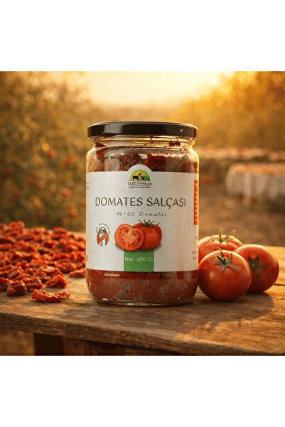 Taze Dükkan Domates Salçası 600gr geleneksel güneşte kurutma yöntemi