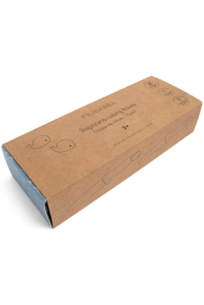 FILIBABBA Cuțite de tăiat pentru începători, set de 2, gri cald + roz (FI-03338)