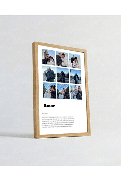 For Space On "Amor" Yazılı Fotoğraflı Poster Tablosu