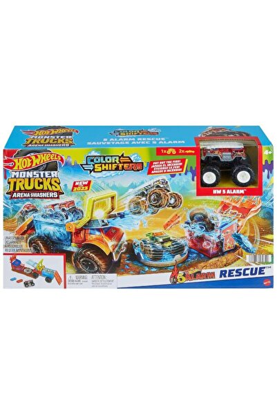 HOT WHEELS Monster Trucks Arena Smashers Culoare Schimbătoare 5-Alarmă Salvar...