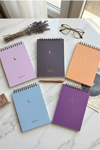 AKILLICA Set of 5 Notebooks 10 X 13.5 Cm Unlined Notebook Cardboard Cover Spiral Notebook Notebook
