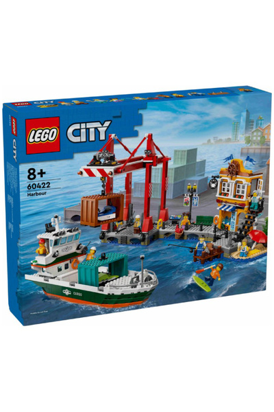 LEGO Portul de pe litoralul orașului meu cu navă de marfă (60422)