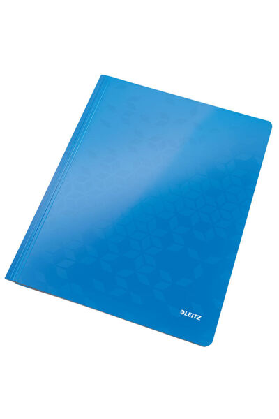 Leitz Dosar carton laminat A4 WOW cu șină, 250 de coli, albastru