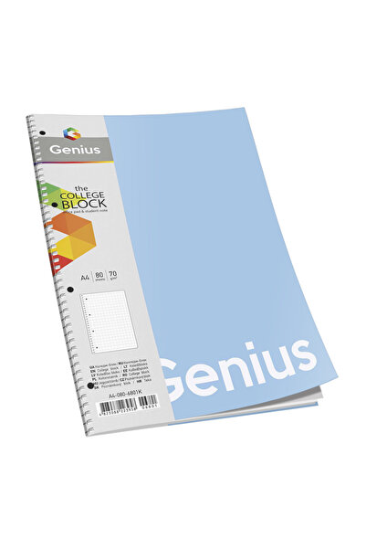 OEM Caiet școlar, 80 de coli, 70g/m2, spirală, A4, dictare, copertă pastel