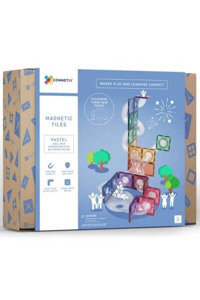 Connetix Pachet de expansiune Ball Run Pastel 80 de piese (CT-P-00080-BR)