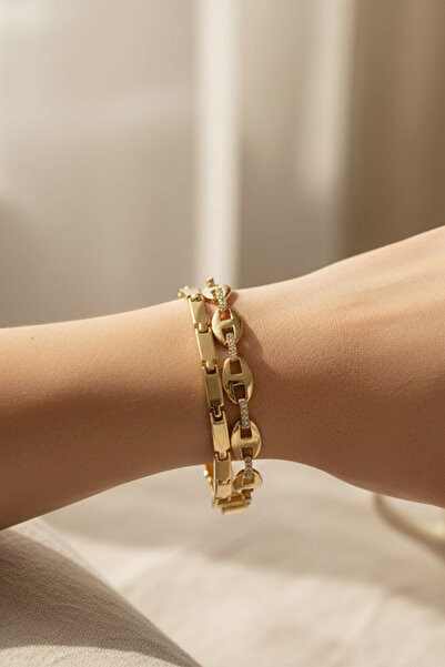 XUPING JEWELRY سوار مستطيل الشكل من اللؤلؤ/مجوهرات XUPING بتصميم اللوز المزدوج