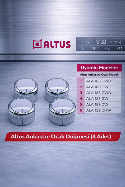 ÖZ BEYAZ EŞYA Altus ALA 185 GW  ANKASTRE OCAK DÜĞMESİ (4 ADET )