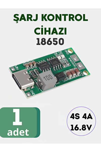 RoboPazar 1-adet BMS 4S 4A (16.8V) kontrol kartı Type-C Li-Ion 18650 Şarj ve ...