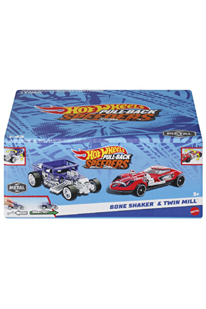 HOT WHEELS Moară dublă Pull-Back Speeders pentru agitarea oaselor (HPR92)