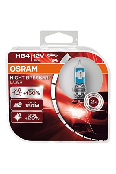 Osram Set de 2 becuri HB4 Night Breaker Laser de generație următoare +150% 12...