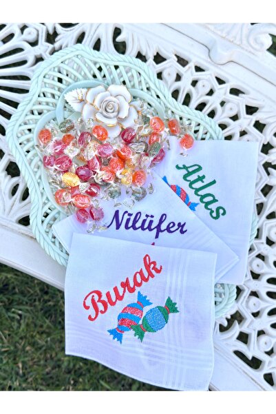 Leoinart Monogram Bayram Mendili Şeker Nakışlı