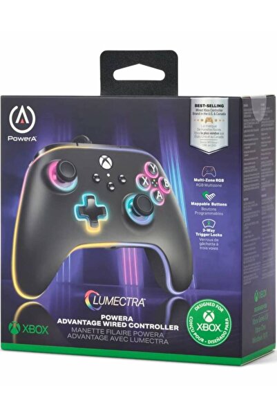 Powera Controler Advantage cu fără sârmă cu microfon Lumectra Negru - Xbox Se...