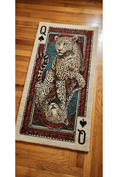 SSC Dekor Leopar Desenli Halı - Dijital Baskılı Yıkanabilir Kaydırmaz Taban S...