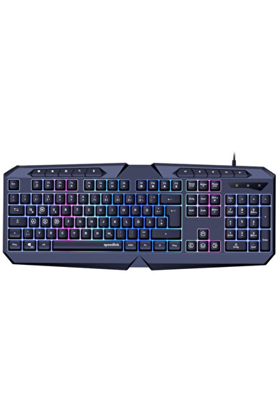 Speedlink Tastatură de gaming LUDICIUM RGB Rainbow, neagră, cu aspect america...