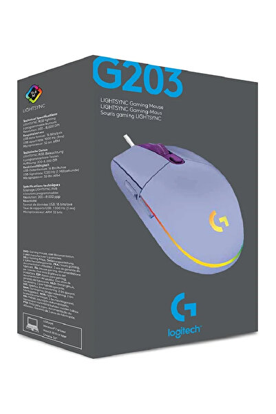 logitech Mouse G203 Lightsync Liliac
