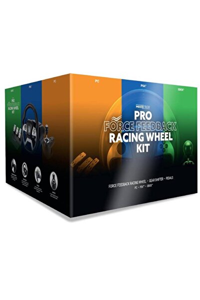 MaxxTech Kit volan Maxx Tech Pro FF Racing (volan, set 3 pedale și schimbător...