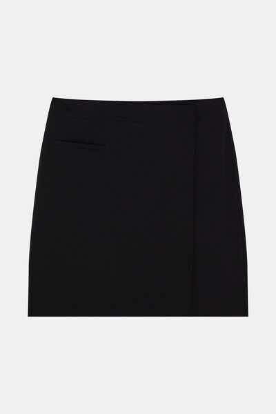 W Collection SİYAH YÜN KARIŞIMLI MİNİ ETEK