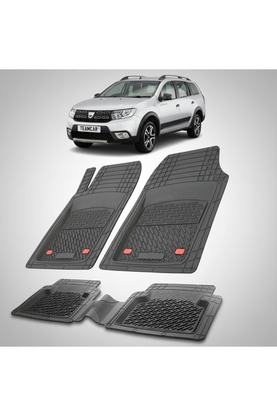 TEAMCAR Covorașe auto compatibile cu Dacia Logan MCV Stepway 2016-2020 |   Negru