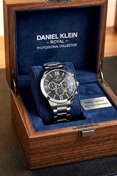Daniel Klein Orijinal Çelik Gümüş Renk Erkek Saati Bileklik Hediyeli