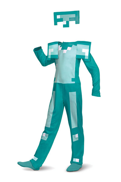 MINECRAFT Costum pentru copii Armor Diamond, 2 piese, 7-8 ani