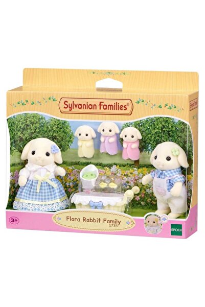 Epoch di Fantasia srl Figurină Sylvanian Families Flora Familia de Iepuri (5735)