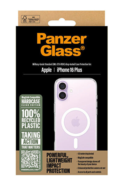 Panzer Glass Husă rigidă PanzerGlass MagSafe pentru iPhone 16 Plus, albă