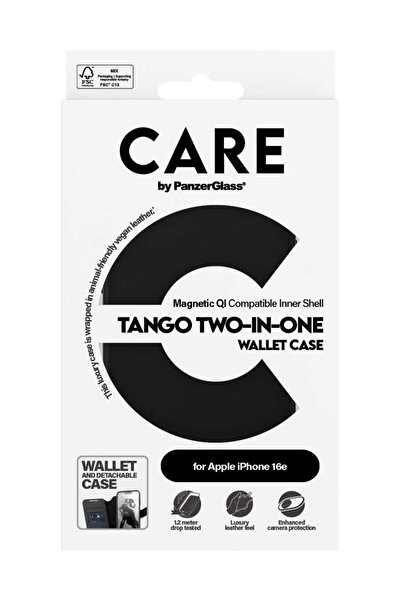 Panzer Glass Portofel CARE by PanzerGlass, portofel 2-în-1 pentru iPhone 16e