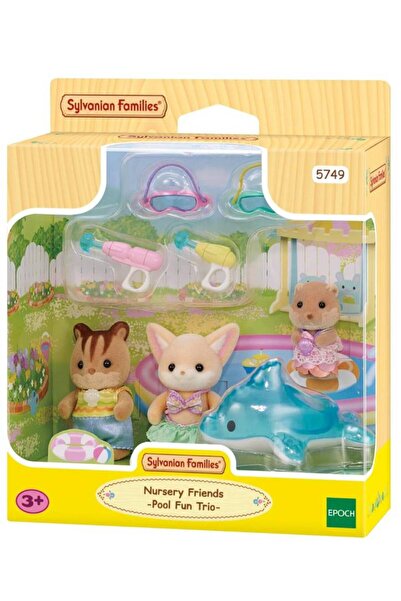 Epoch Figurină Sylvanian Families Prietenii grădiniței Piscină cu copii Trio ...