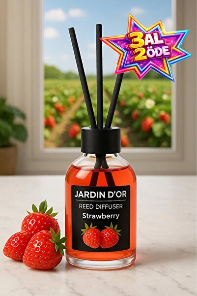 JARDIN D'OR Strawberry Reed Dıffuser Çilek Çubuklu Oda Kokusu 50ml 8681529302169