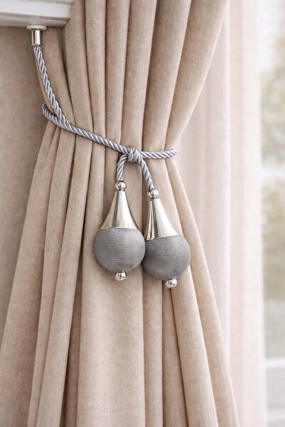 MMTHOME Yeni Seri Lüks Dekoratif Perde Braçol | Korniş Uyumlu Fon Perde Tutuc...