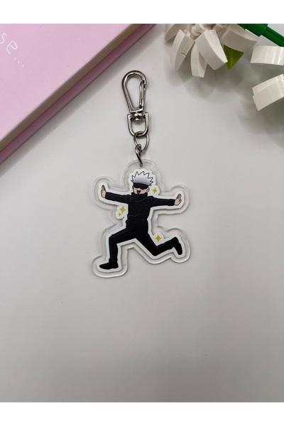 Hara Company Jujutsu Kaisen Animesi Gojo Satoru Anime Anahtarlık / Çanta Süsü