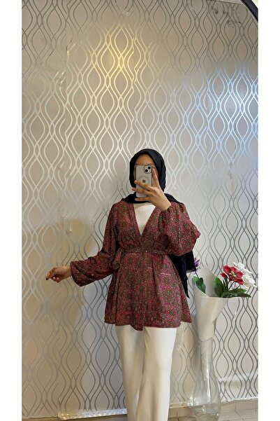 DİLEKBUTİK Balon kol desenli kimono