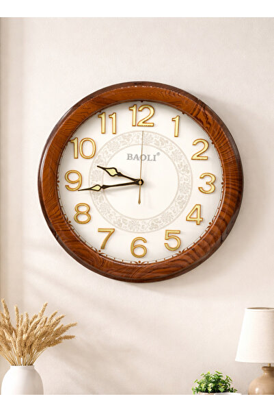 ALQANNAS ساعة حائط باولي دائرية صامتة الحركة | مينا مضيء بأرقام ثلاثية الأبعا...