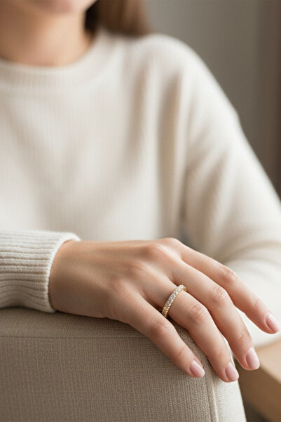 XUPING JEWELRY Stil Incisi/Xupıng Jewelry 14 Ayar Altın Kaplama Yuvarlak Asim...