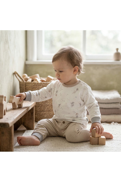 andywawa Baby Boy Happy Rabbit Set of 2 Cute and Stylish Baby Set