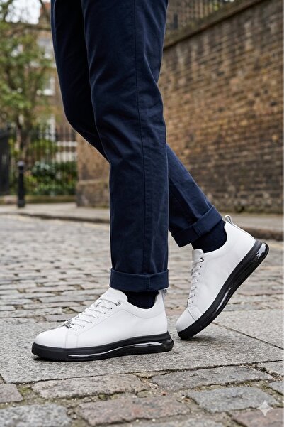 MARCOMEN حذاء كاجوال رجالي جلد أصلي - لون أبيض - برباط - MRC25YA-152-21030